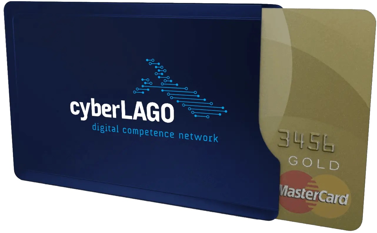 Bedruckte rfjd Karte für cyberLAGO als Give-Away | Studio Eminent © 2025